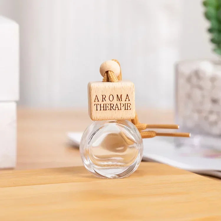 Pack Car Ornament Air Freshener Perfume Square Cap Empty Bottle Scent Essential Oil Diffuser Pendant