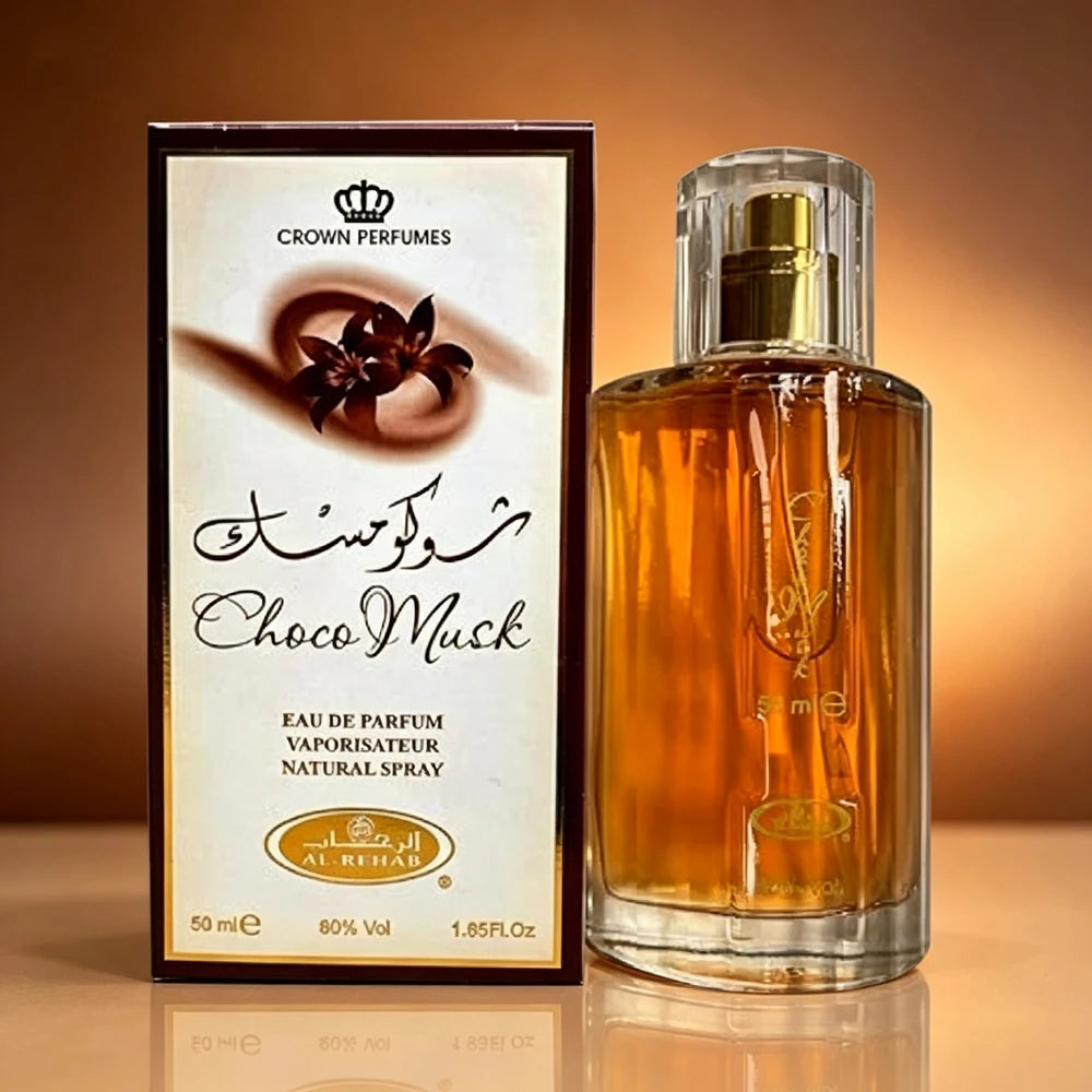 Perfume Choco Musk Unisex Luxury Parfum Arabian Dubai Cologne Rose & Vanilla Notes Saudi Fragrance for Men And Women