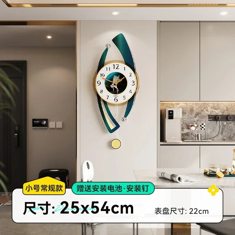 Interior Korean Wall Clocks Aesthetic Bedrooms Creative Minimalist Wall Watch Restaurant Digital Reloj De Pared Home Design
