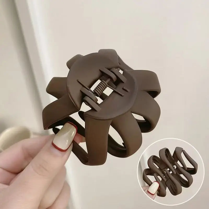 Elegant Solid Pumpkin Shape Plastic Hair Claw For Women Back Head Headband Hair Claw Clip Hairpin Fashion Hair Accessories