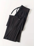 Women's New Naked Feeling Loose Drawstring Straight Pants, Outdoor Sports Long Pants, Mid Waist Slimming Wide Leg Casual Pants