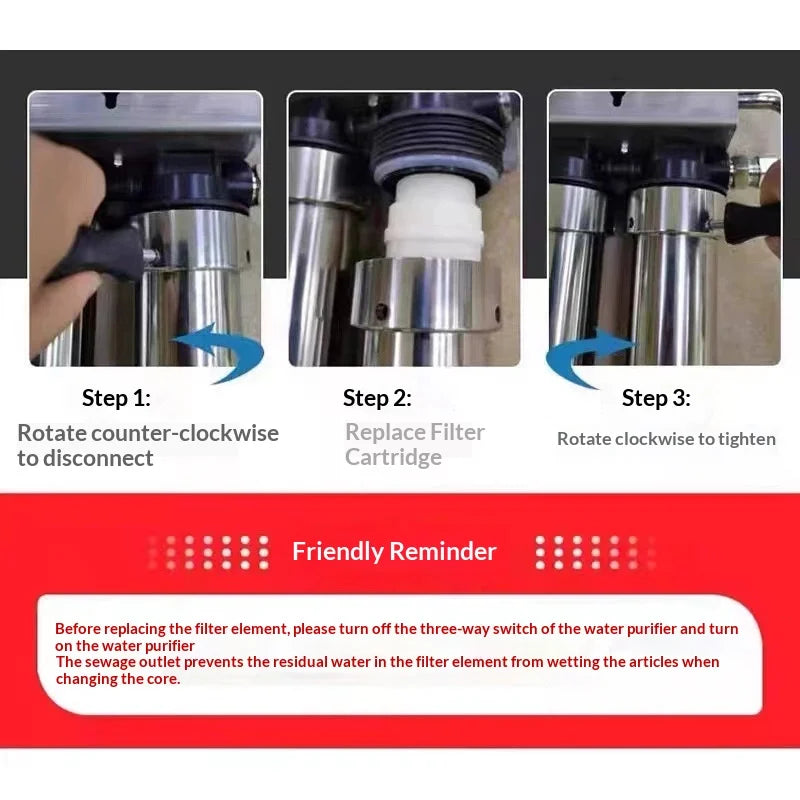 Water Filter Cartridge for  4+1 Stainless Steel Purifier,Kitchen Tap Direct Drink Water Pre-Filter Cartridge Set