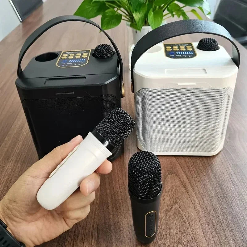 Wireless Subwoofer Portable Powerful Karaoke Bluetooth Speaker With Microphone Sound Box Music Machine High Power Caixa De Som
