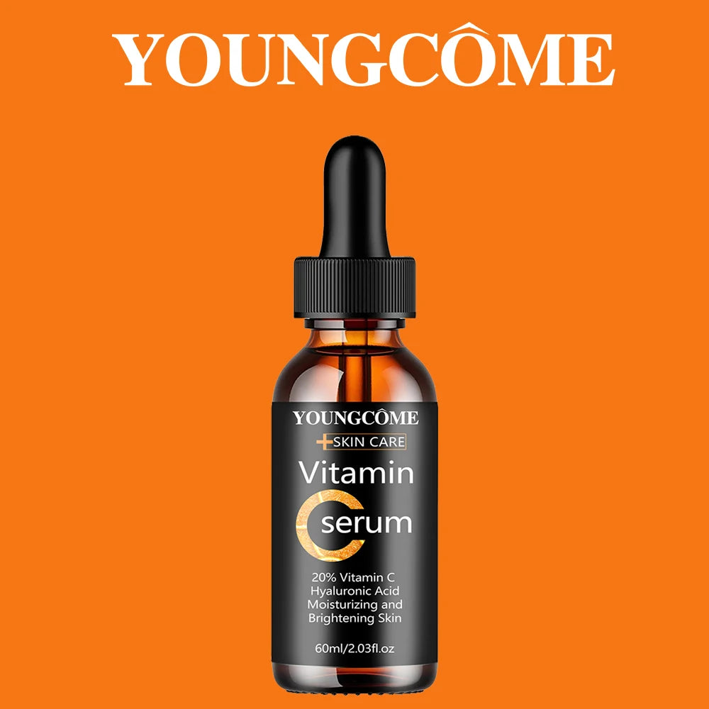 YOUNGCOME Vitamin C Hyaluronic Acid Serum - Daily Hydrating & Radiance-Boosting Facial Essence for All Skin Types 40/60ML