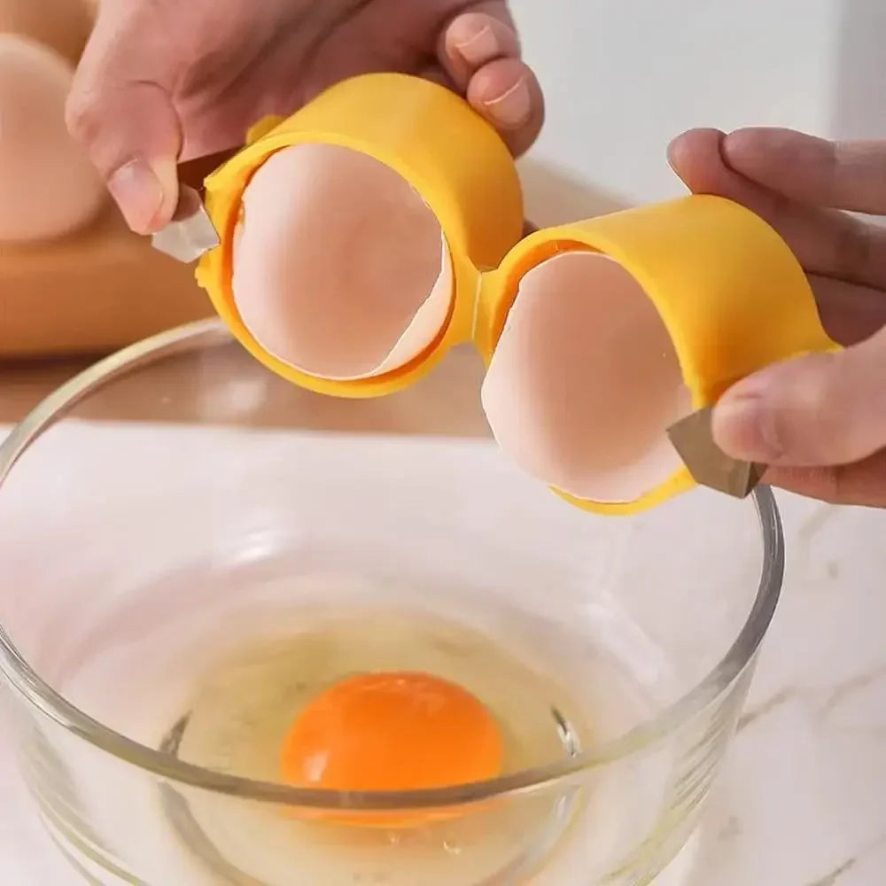 New Portable Egg Shell Opener Tools for Raw Eggs Multifunctional Eggs Breaker Separator for Cooking Camping Kitchen Gadgets