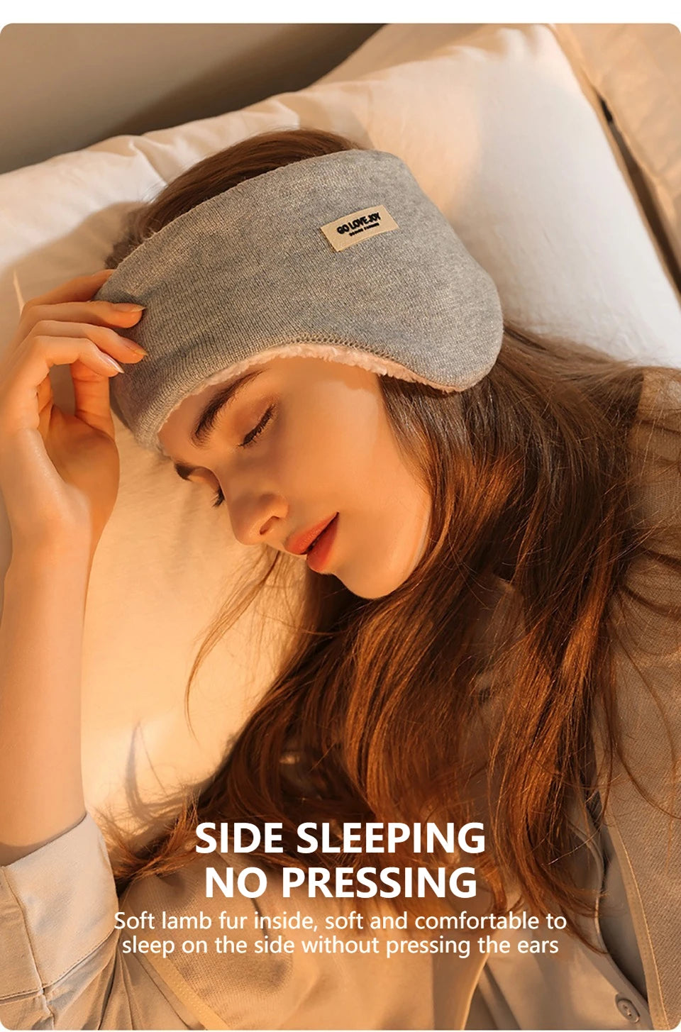 GTUBIKE Winter Earmuffs Headwear Anti-cold Warm Thickened Fleece Ear Protection Head Cover Windproof Thermal Running Headband
