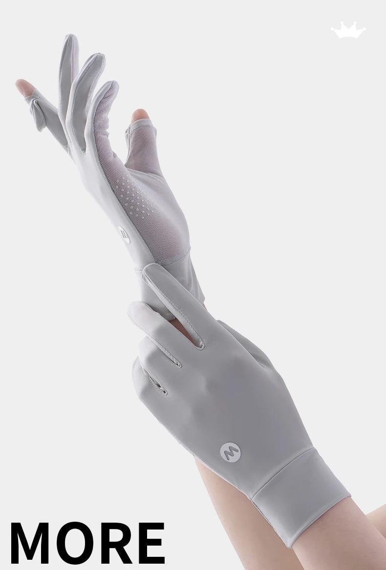 Summer Sunshade Gloves Quick Drying Touch Screen Outdoor Sports Cycling Gloves Breathable Non Slip UV Sun Protection Gloves