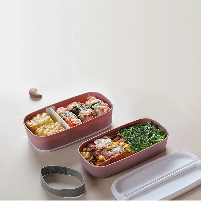New Portable Leak-proof Food  Double-layer Bento Box Lunch Box  Lunch Box for Kids Food Container Food Storage Snack
