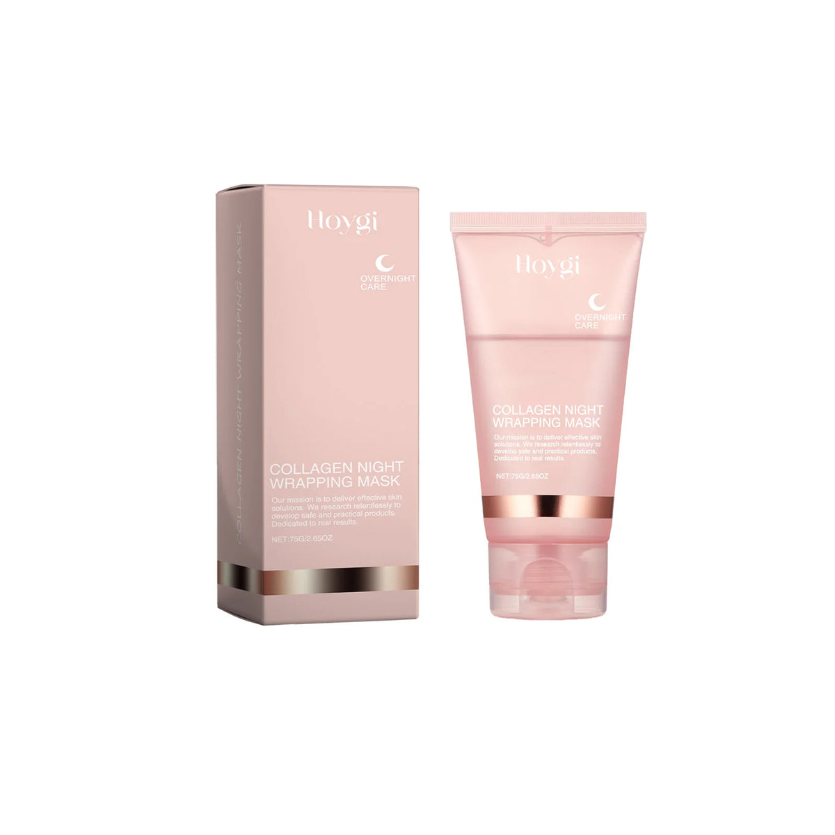 Korean Collagen Overnight Wrapping Peel Off Facial Mask, Collagen Night Wrapping Mask Deeply Hydrates Night Care Mask Cream 75ml