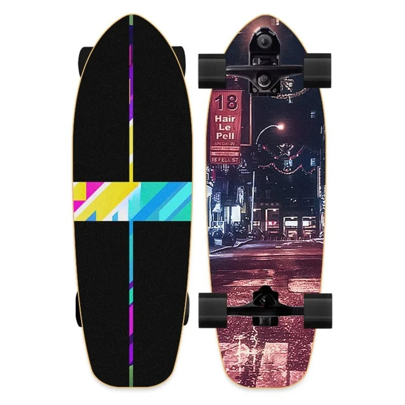 82cm Professional S7 P7 Carver Surf Land Skateboard Highly Smooth Maple Professional Land Surfboard Big Fish Board