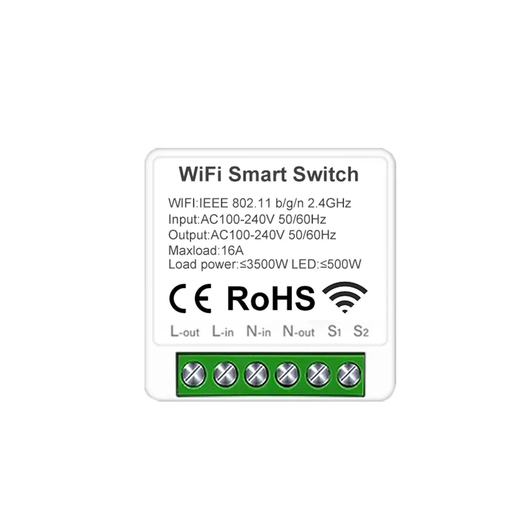 QIACHIP 2.4G 86 Type Wireless Wall Panel Transmitter And WiFi Smart Switch Receiver For AC 110V 220V Light Control Voice Control