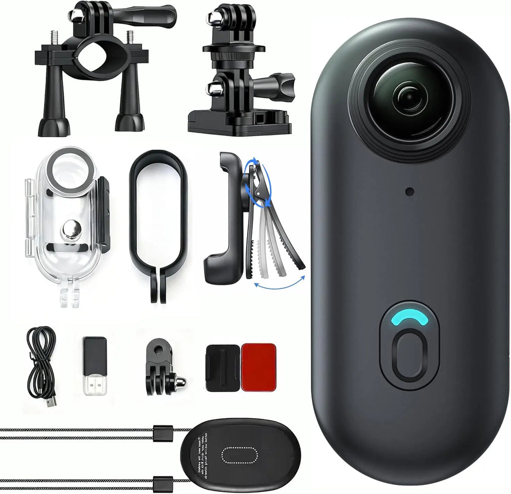4K UHD Motorcycle Mini Action Camera Body POV Magnetic 30M Waterproof 2.4G WiFi Small Action Video Vlogging Camcord Helmet Bike