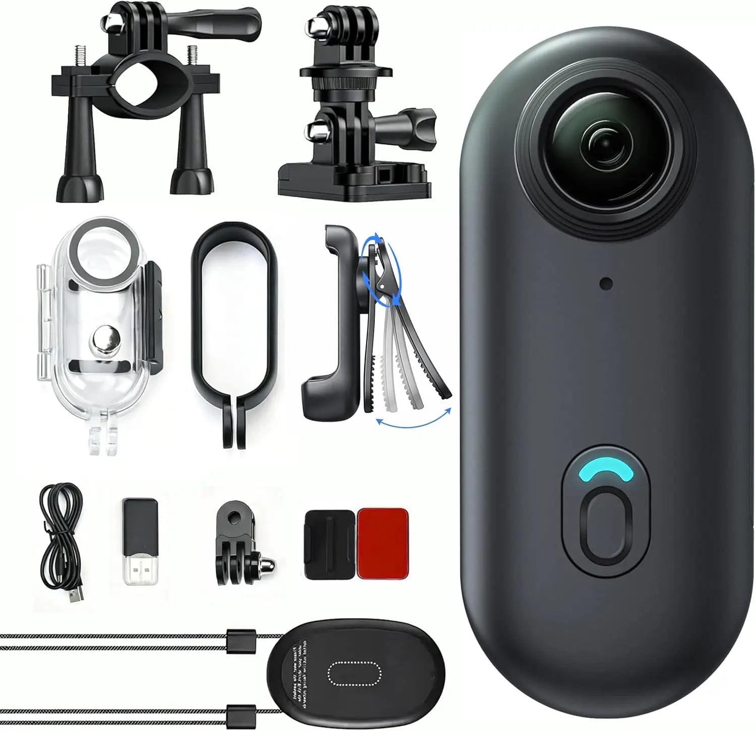 4K UHD Motorcycle Mini Action Camera Body POV Magnetic 30M Waterproof 2.4G WiFi Small Action Video Vlogging Camcord Helmet Bike