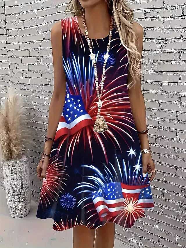 Women's Mini Dress A Line Dress Summer Dress Vacation Casual Boho Wedding Regular Fit Floral Graphic Leaf Sleeveless U Neck