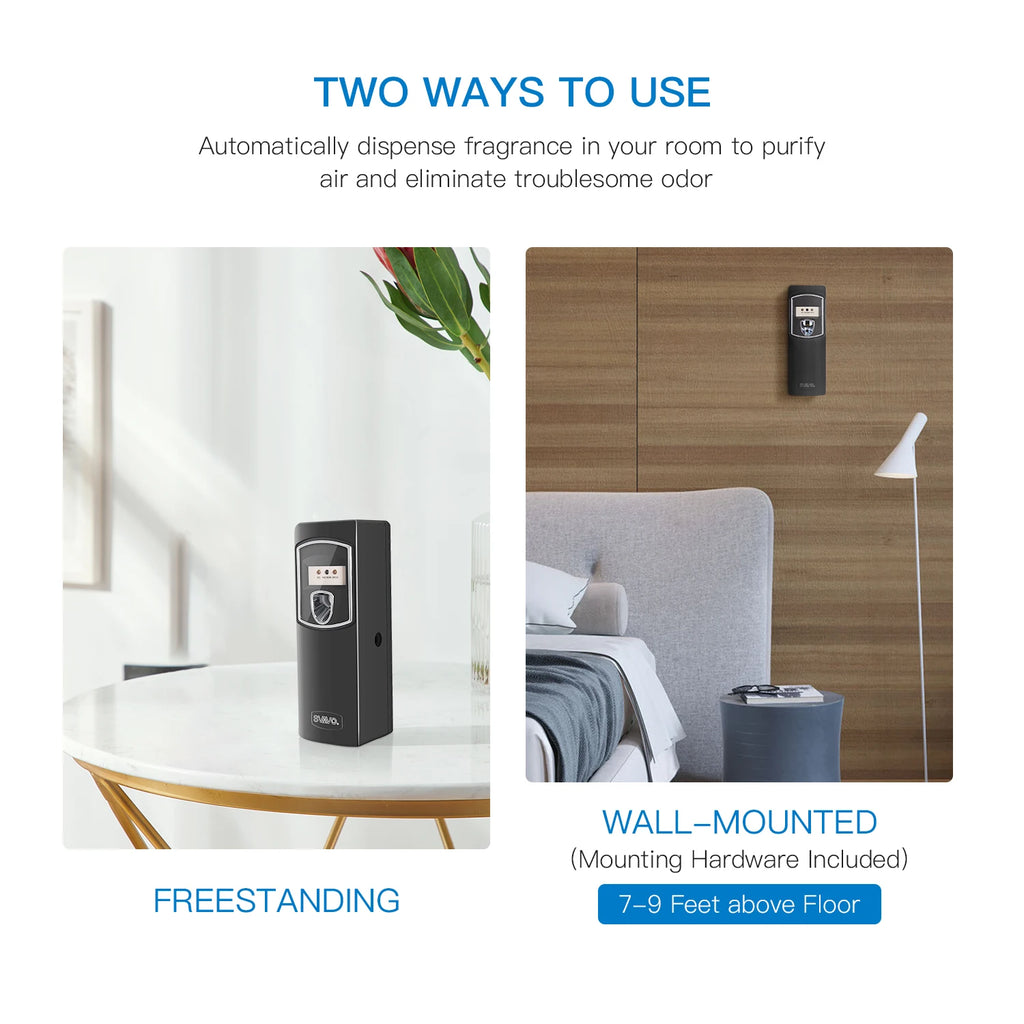 SVAVO Automatic Aerosol Dispenser Wall Mounted Light Sensor Timing Air Freshener Auto Perfume Dispenser for Home Toilet