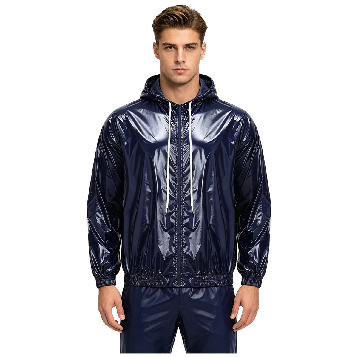 Mens Waterproof Hooded Jacket Tops Breathable Raincoat Waterproof Windproof Outdoor Biking Fishing Jacket Hood Outerwear