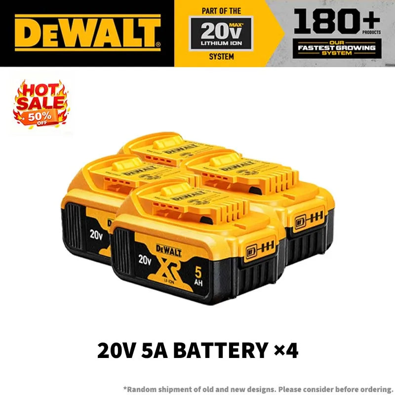 100% Genuine DEWALT 20V Max 2/5/6/9Ah Battery Charger Combo Li-Ion XR Series for Power Tools Battery DCB200,DCB202,DCB205,DCB206