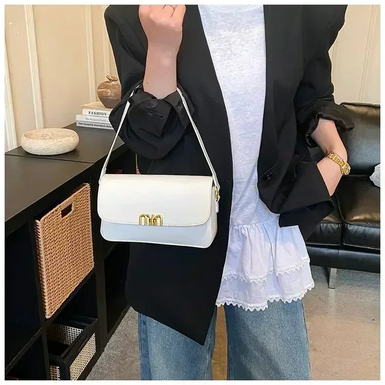 Classic Designer Leather Handbag For Women Crossbody Shoulder Bag Elegant Ladies Tote Purse Luxury Brand