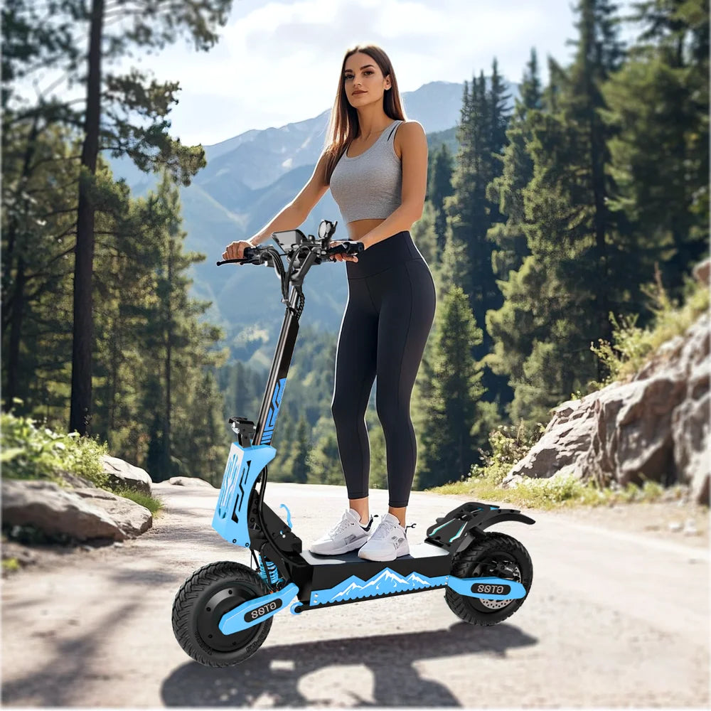 5600W Dual Motors Electric Scooters for Adults 60V 27Ah 50MPH Off Road E-scooter