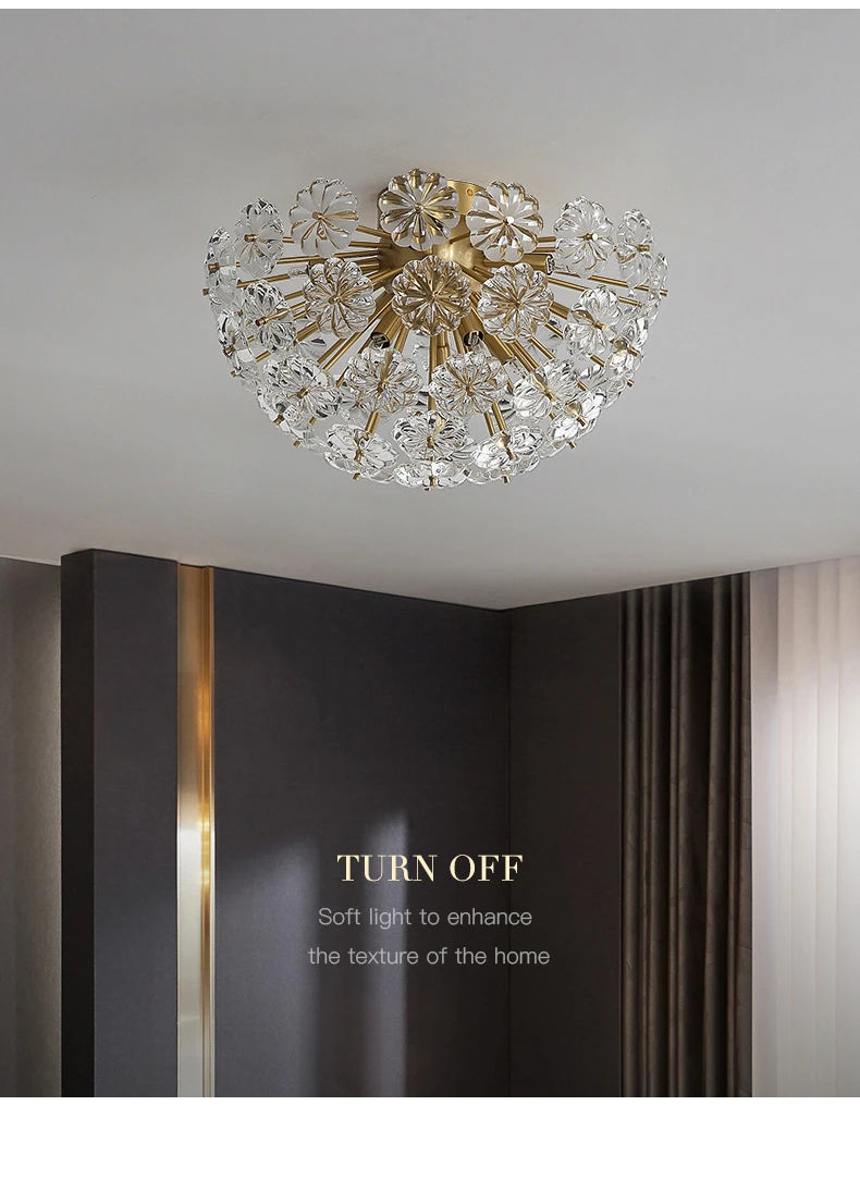 Postmodern Flower ceiling light Luxury scandinavian lamp Bedroom Study Room Living Room Dining Room girls room ceiling lamp