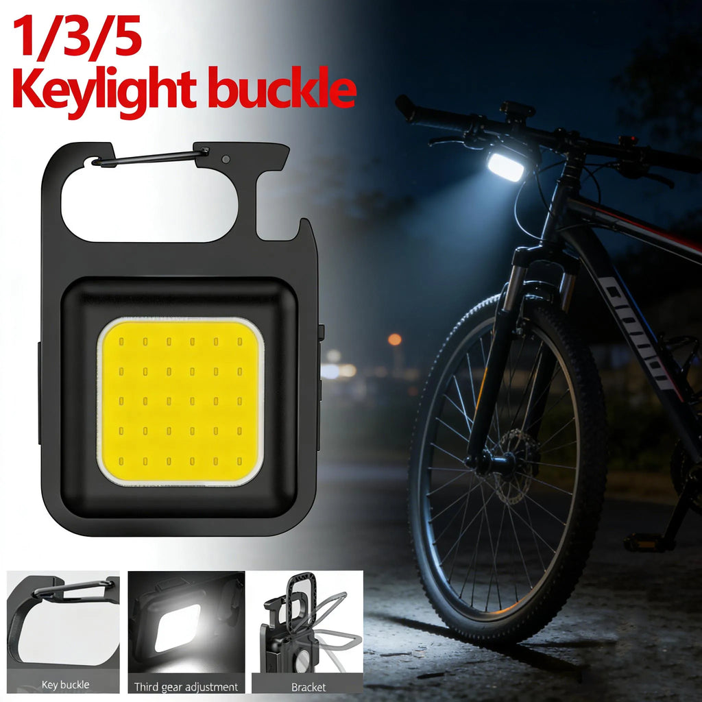 Home 3 Lighting Modes for Camping Super Bright MINI COB Keychain Flashlight Charging Lamp Camping Lights with Magnet