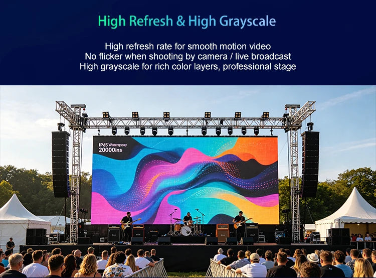 Durable Outdoor P2.976 LED Display 4K Full Color 500x500 Rental LED Screen for Advertising Billboard