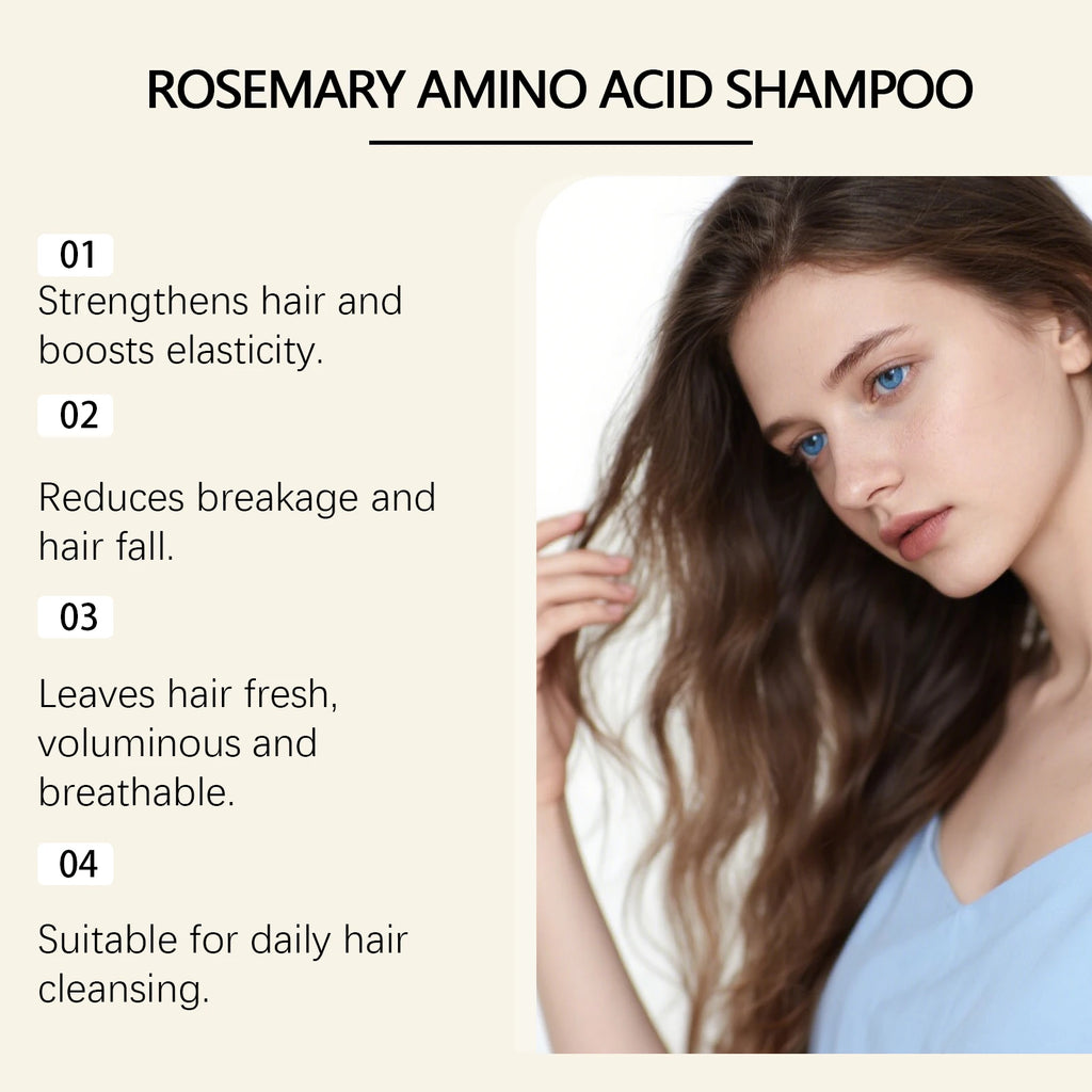Rosemary Hair Growth Shampoo Prevent Hair Loss Treatment Hair Regrowth Amino Acid Moisturizing Hair Strengthening Shampoo 100ml