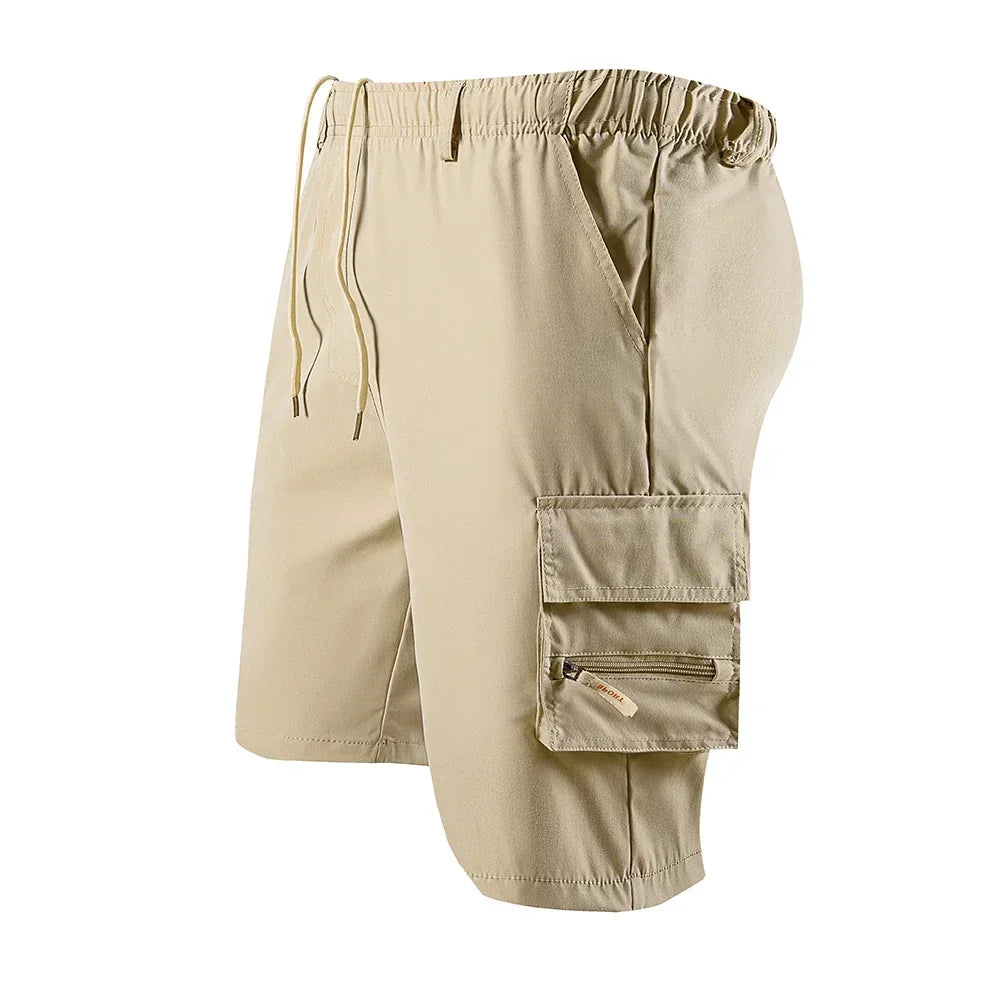 Men's Camouflage Cargo Shorts Casual Loose Work Tooling Shorts Summer Male's Outdoor Multi-pockets Knee Length Short Pants S-3XL