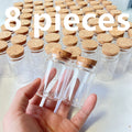 8/30 Pcs 40ml Glass Dried Flower Bottle Cork Tiny Glass Jars Transparent Empty Mini Containers DIY Wedding Favors Wishing Vials