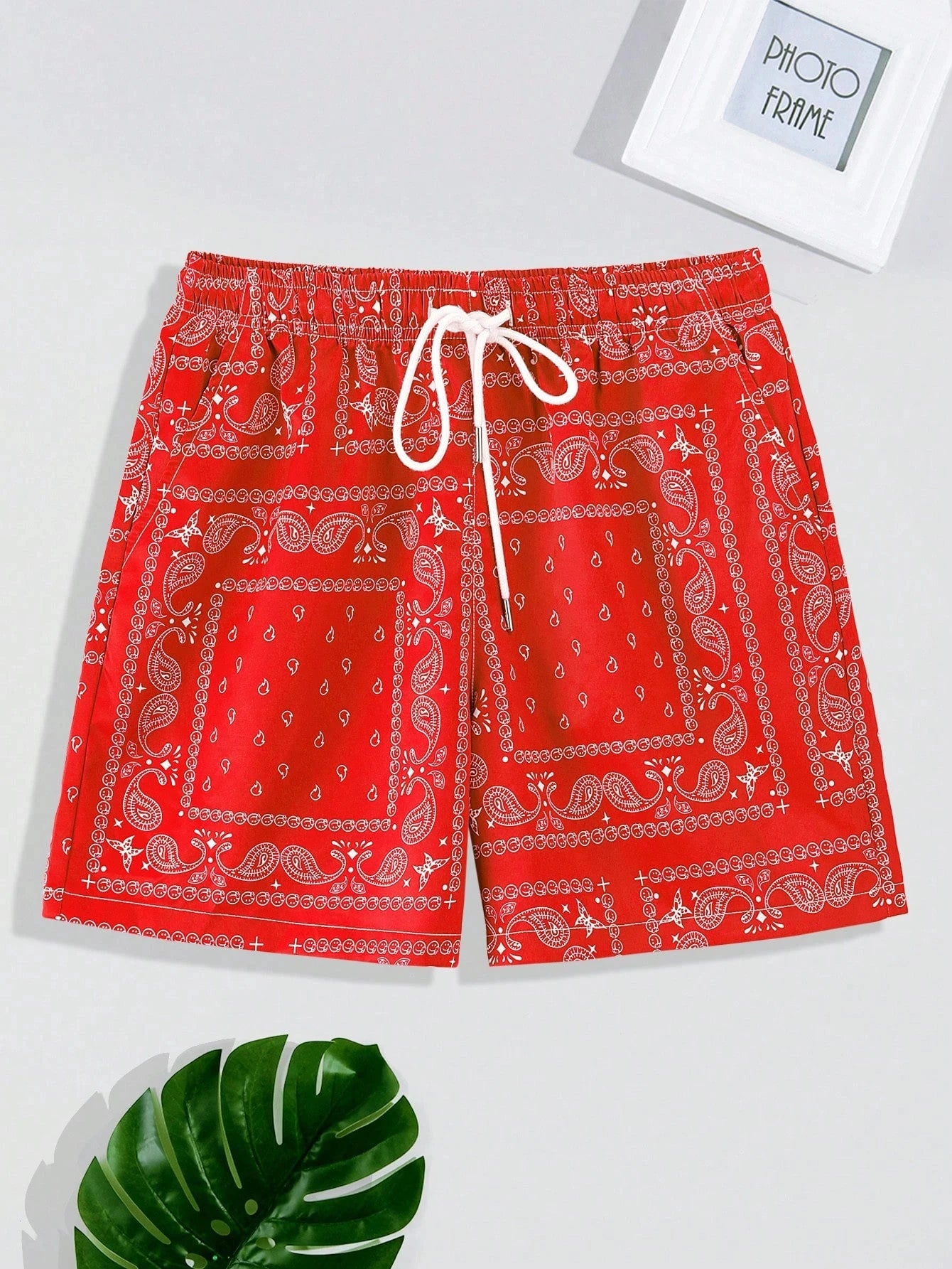 Trend Bandana Graphic Beach Short for Men Summer Fashion 3D Printed Swim Trunks Loose Casual Streetwear Hawaiian Short Pants
