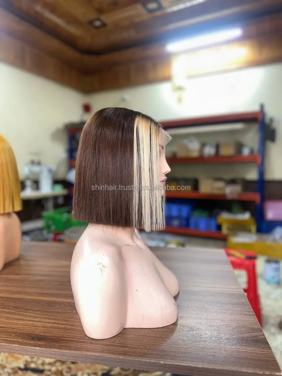 Top Selling Long Bob Cut Transparent for Lace Full Closure Wigs Remy Human Hair 250% Density for Black Women