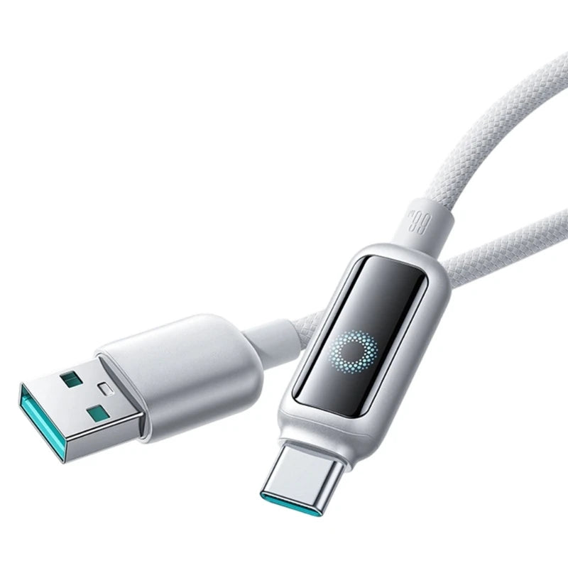 Auto Cut Off USB C Fast Charging Cable With  Power Protections And LED Indicator For Phones Tablets Laptops