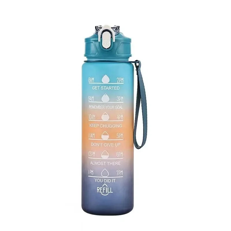 800ML Sports Water Bottle with Time-Tracking Straw Leak Proof Locking Flip Cover for Easy Carry Ideal for Outdoor Adventures