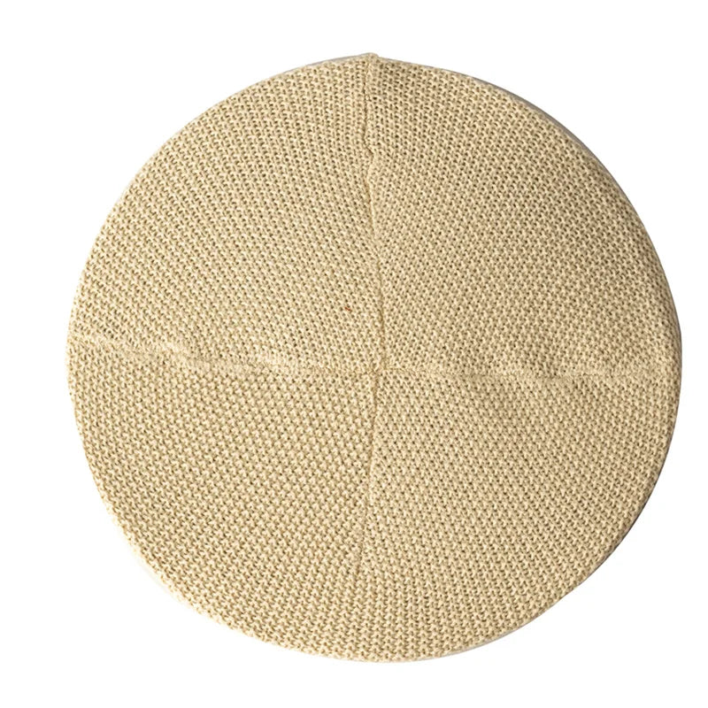 Geebro Women's Fashion Casual Plain Knit Beret Hat Spring Autumn Berets for Women Ladies Elastic Artist Beanie Beret Hats