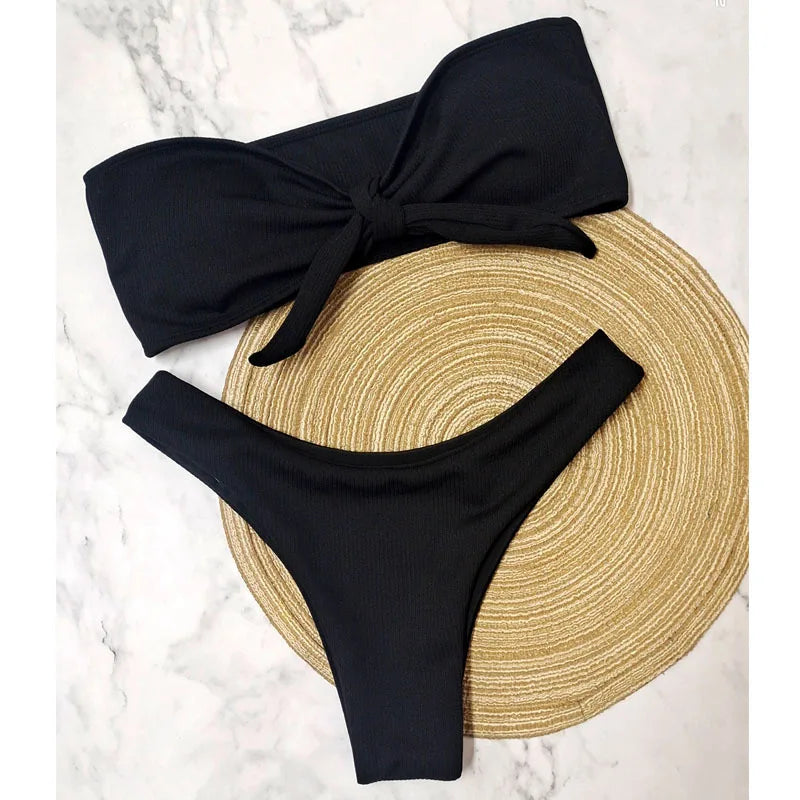 Summer Fashion Women Swimming Low Waist Bikini Bottoms Panties Ladies Sexy Bikini Bandage Shorts Bottom Swimsuit