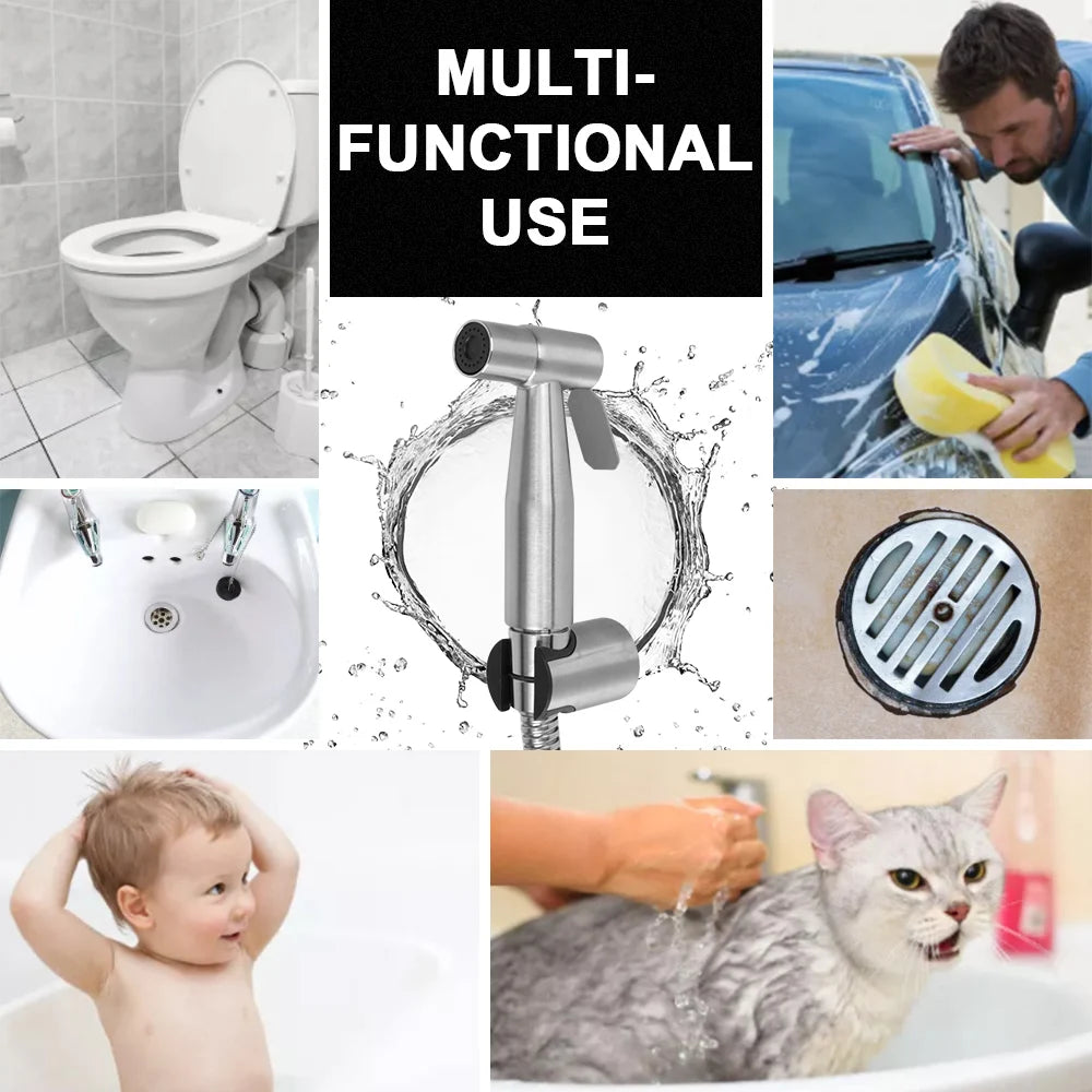 Hand Bidet faucet shower head Handheld Bidet sprayer set For toilet self cleaning Stainless Steel For Bathroom hand sprayer