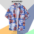 New Summer Casual Short Sleeved Shirt Korean Version Fashionable Men's and Women's Loose Collar Hawaiian Seaside Flower Shirt