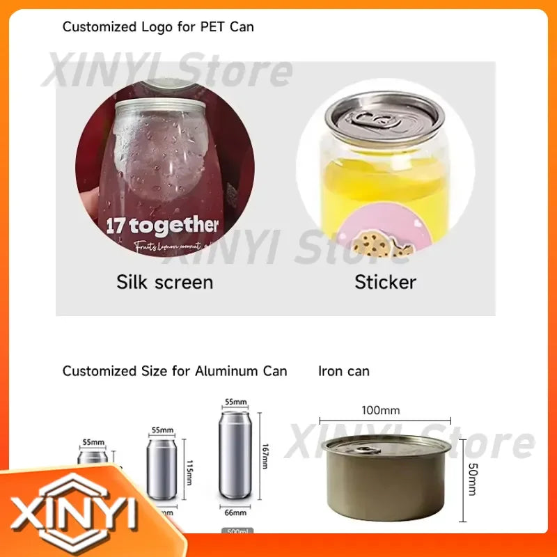 Non Rotary Can Seamer for Bubble Tea Machines Boba Sealing Machine for Aluminum Beer Cans Canning Equipment Food Packaging