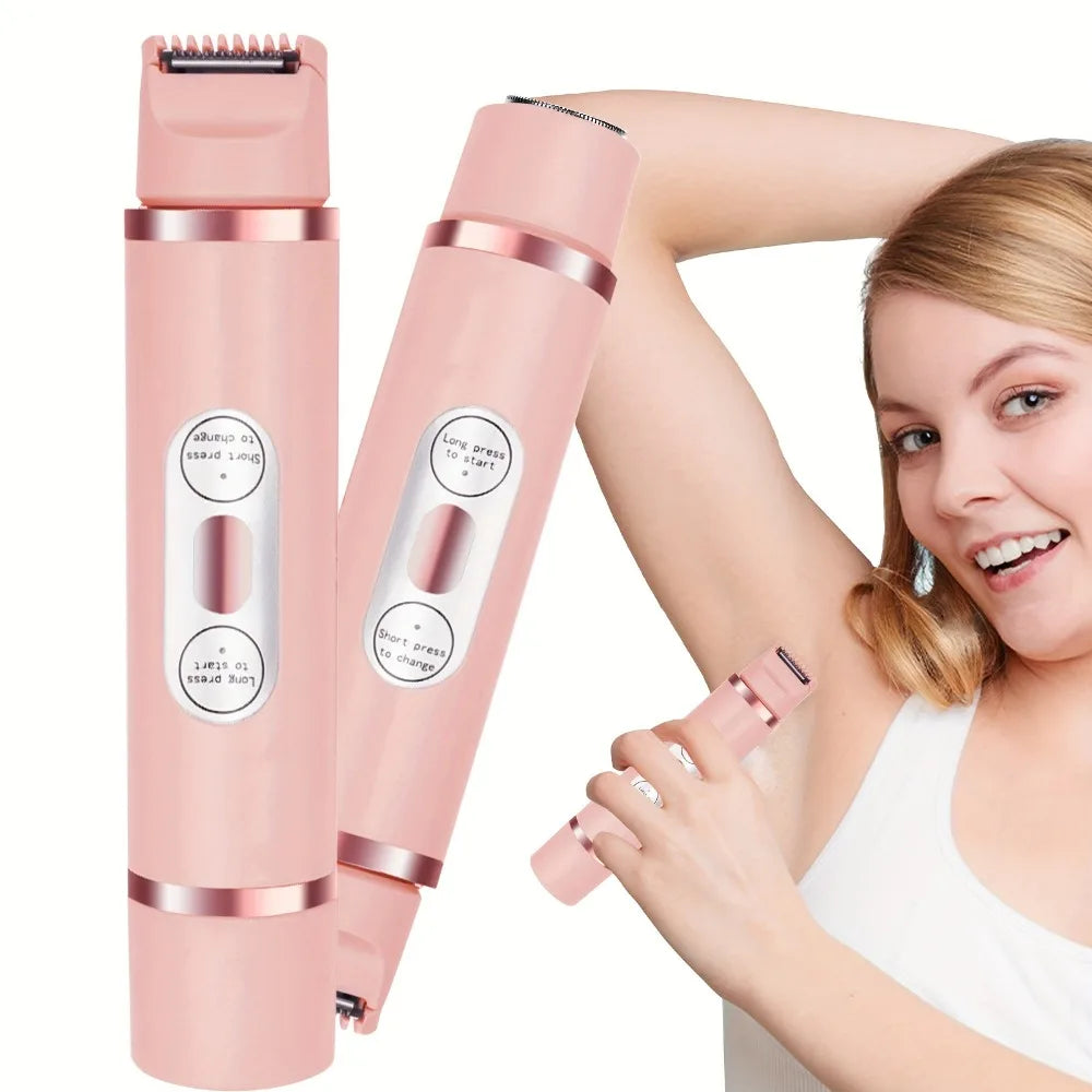 Dual‑head 2‑in‑1 Ladies Hair Trimmer, Electric Body Shaver, Ideal Christmas & New Year Holiday Gift for Women