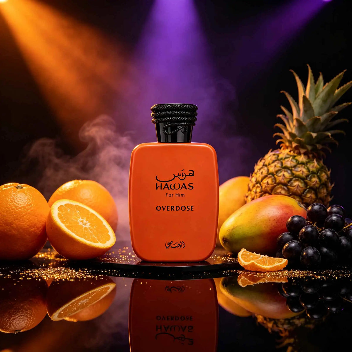 Hawas For Him Overdose EDP For Men 100ml, Citrus Aquatic Woody Perfume, Long‑Lasting Luxury Arabian Scent.