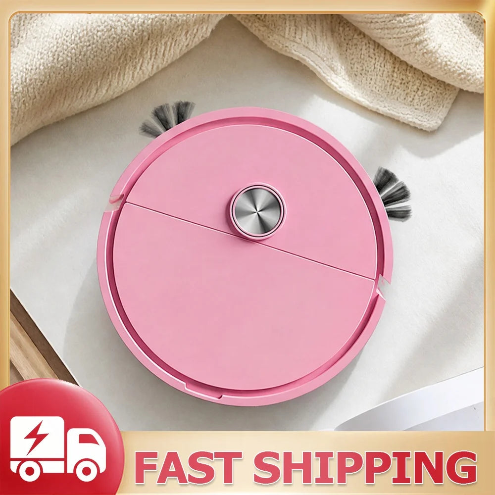 3 In 1 Mini Robots Vacuum Cleaner Automatic Obstacle Avoidance Multi Function Sweeping Cleaners for Pet Hair&Hard Floor&Carpet