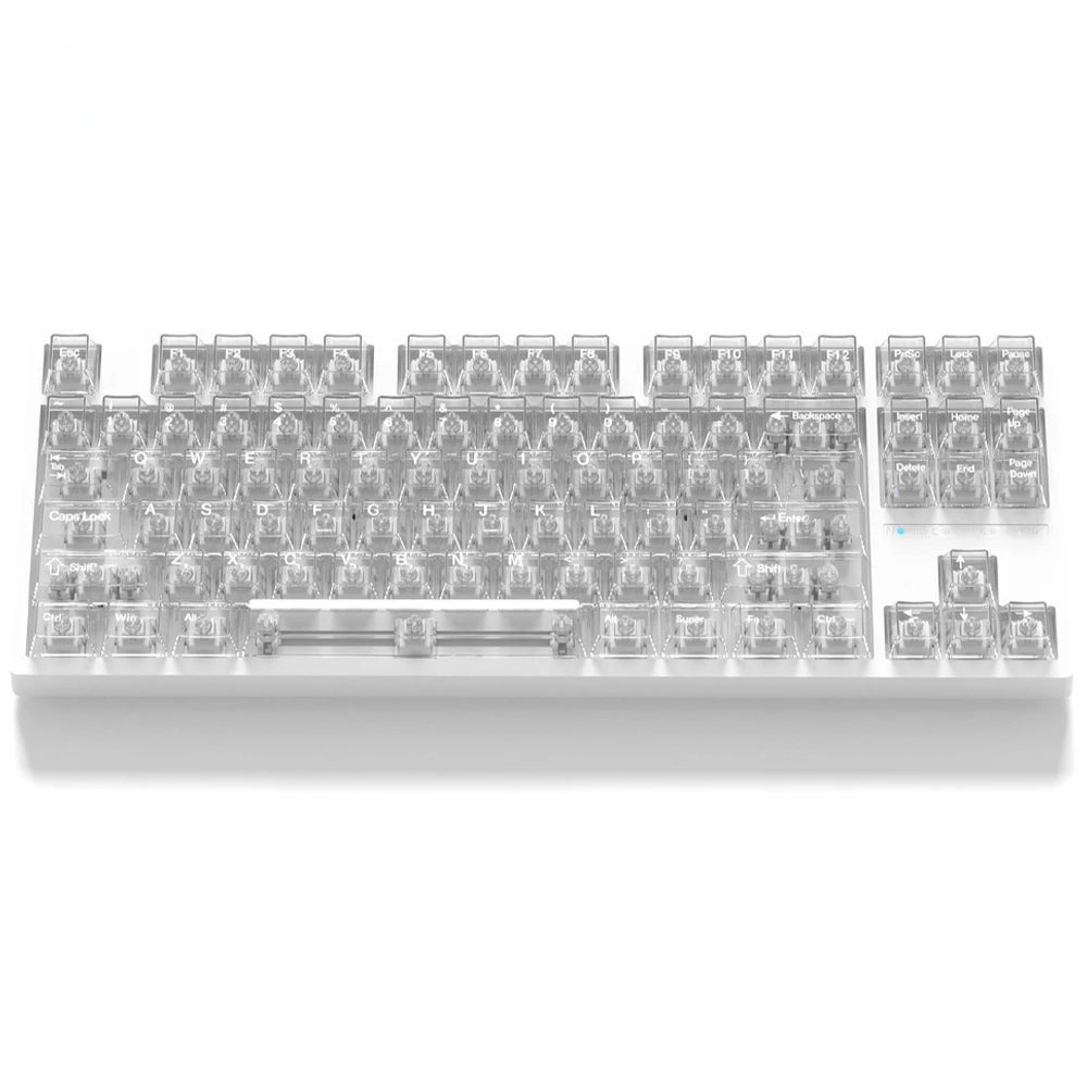 PC Keycaps Clear Transparent & Frosted Translucent White Black Full Set for Mechanical Keyboard 61 68 75 84 87 89 96 98 100 104