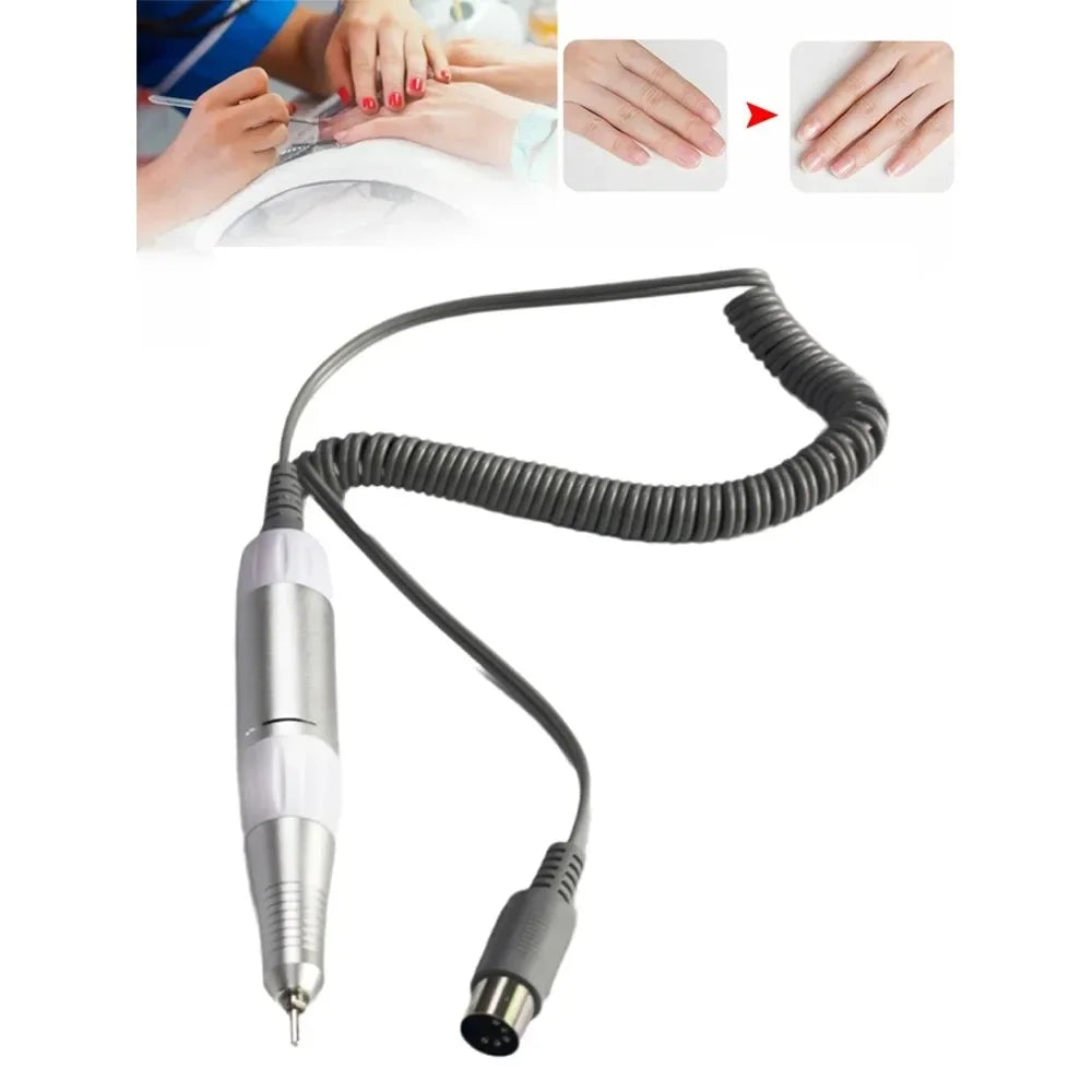 Professional Electric Nail Drill Handle 35000RPM Nail Art Drill Handpiece File Polish Grind Machine Manicure Drill Accessory