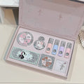 NICEKEY Multipurpose Makeup Sets Include 4 Lip Mud,1 Blush,1 Pressed Powder,1 Eyes Palette,1 Contour Palette With Necklace Gift