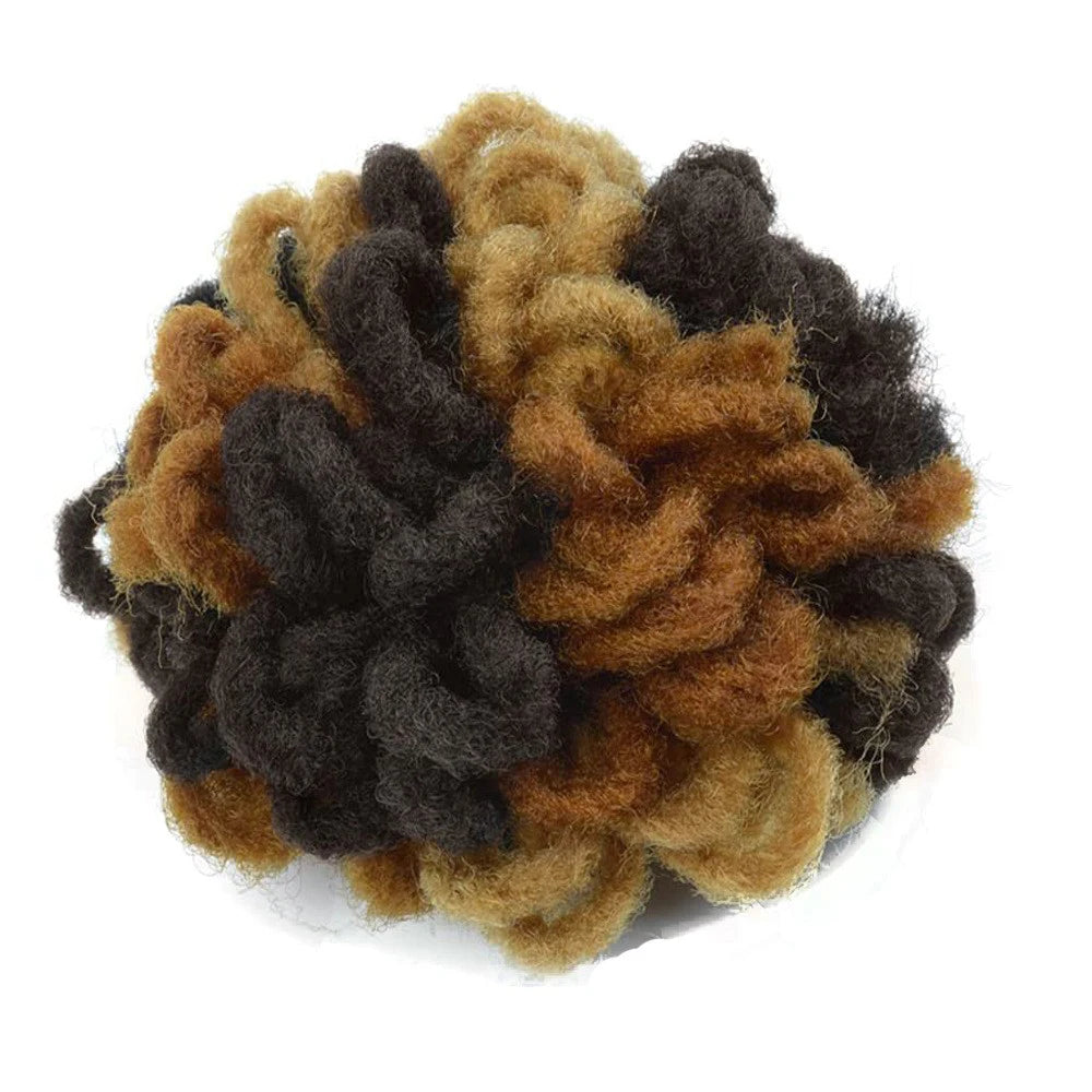 Synthetic DreadLock Afro Puff Hair Bun Drawstring Ponytail Faux Locs Clip In Chignon Hair Pieces for Women Party
