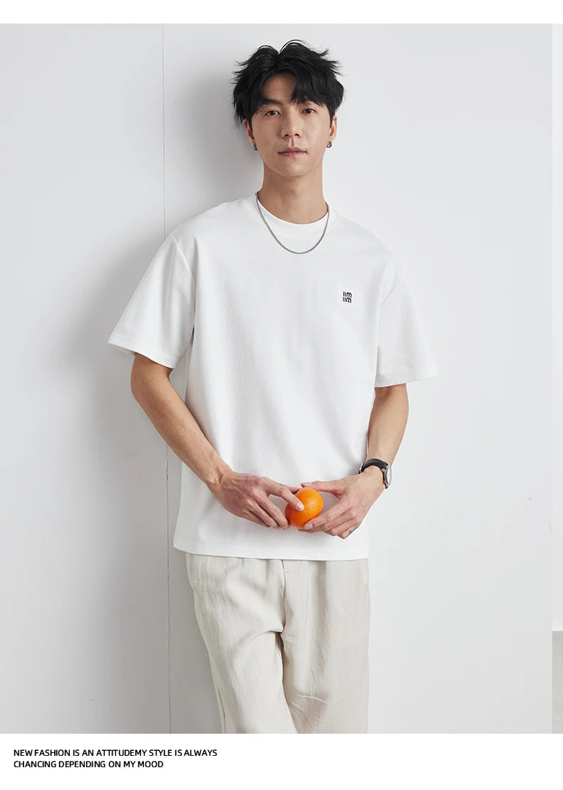 2025 Summer New Men Loose Short-sleeved Casual Breathable Quick-drying Ice Silk T-shirt Solid Color Half-sleeved Top M-3XL