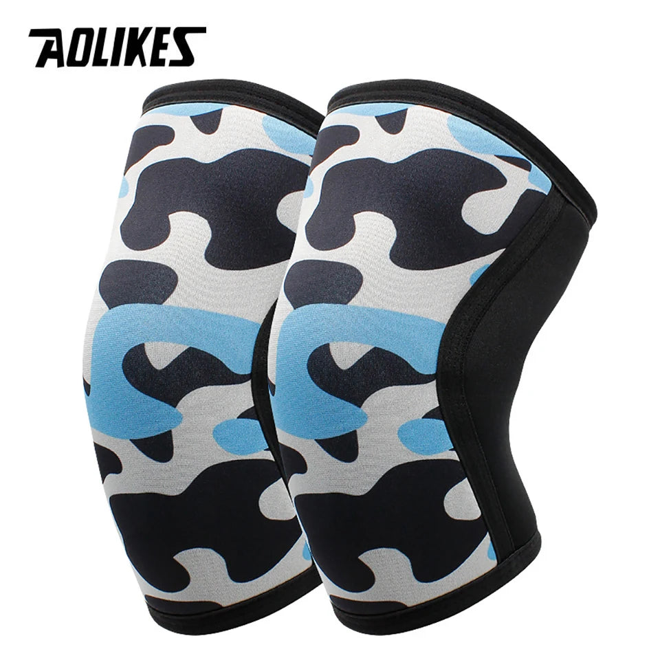 AOLIKES 7mm Compression Knee Sleeves for Weightlifting Support, Powerlifting Strength, Heavy Squats, Cross Training, Gym Fitness