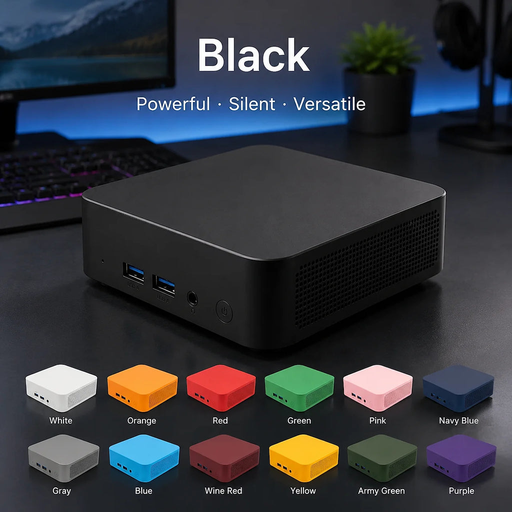 Intel Core i9-10980HK Mini PC Win11 16GB DDR4 2TB NVMe SSD WiFi6 BT5.2 4K HDMI Compact Gaming Office Streaming Workstation