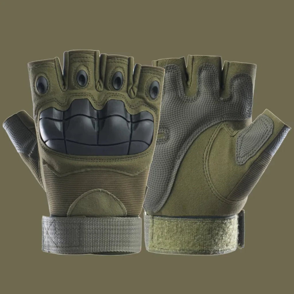Tactical Half Finger Gloves Army Military Combat Hunting Shooting Air Gun Paintball Police Duty No Finger