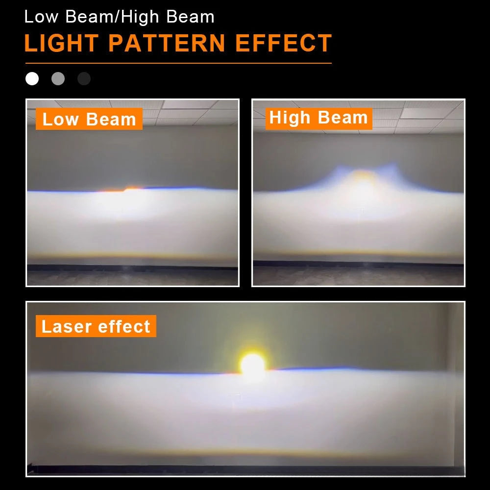 170W Car LED Lights Laser Projector Headlights Hi Lo Beam Direct Lighting Retrofit No Damage Installation Car Accessories